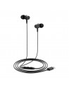 Auriculares con Cable - KSIX BAU01N, 1,2 m, USB-C, Negro