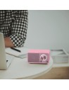 Radio Portátil - SANGEAN WR-7, Rosa, 2600 mAh, Bluetooth