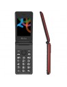 Teléfono Móvil - QUBO X-28BRD, Rojo, Mayores, 2,8", Doble SIM