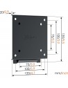Soporte Pared Fijo - VOGEL'S MA1000, Negro, de 19" a 40"