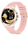 Smartwatch - KSIX LYA, Rosa 1.19", 2 Correas Metal