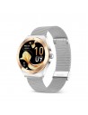 Smartwatch - KSIX LYA, Rosa 1.19", 2 Correas Metal