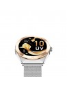 Smartwatch - KSIX LYA, Rosa 1.19", 2 Correas Metal