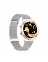 Smartwatch - KSIX LYA, Rosa 1.19", 2 Correas Metal