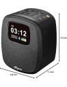 Radio Despertador - SANGEAN, DCR-83, Negro, Pantalla LCD, USB Para Carga