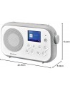 Radio Portátil - SANGEAN, DPR-42BT, Blanco Gris, Recepción Digital DAB+
