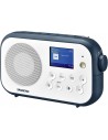 Radio Portátil - SANGEAN, DPR-42BT, Blanco Azul, Recepción Digital DAB+