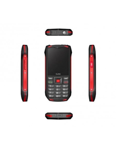 Móvil - QUBO ST-001, Negro y Rojo,...