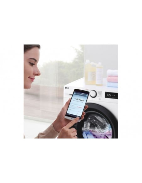Lavadora -  LG F4WR5010A6W, Blanco,...
