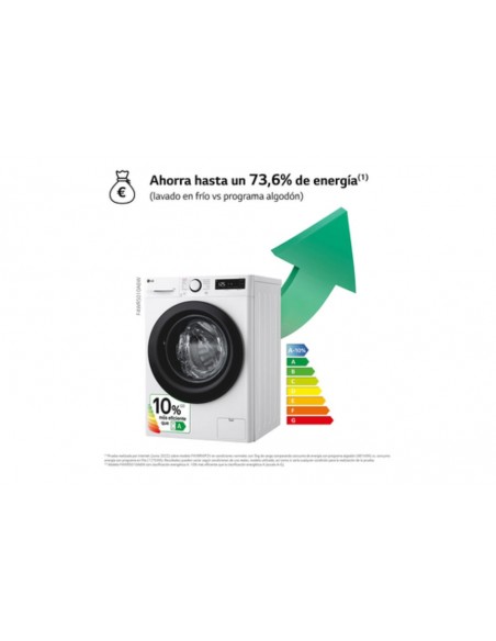 Lavadora -  LG F4WR5010A6W, Blanco,...