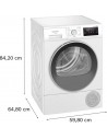 Secadora Bomba Calor - SIEMENS WT45HV00ES, 8 Kg, Blanco, Eficiencia D