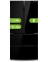 Frigorífico Multidoor - ASPES AFF18800ENFIDN, 1.83 m, Cristal Negro