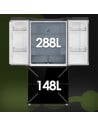 Frigorífico Multidoor - ASPES AFF18800ENFIDN, 1.83 m, Cristal Negro