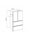 Frigorífico Multidoor - ASPES AFF18800ENFIDN, 1.83 m, Cristal Negro