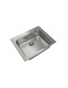 Fregadero Sobre Encimera - TEKA 60 T-XP 1C MAX, Rectangular, 60 cm, Inox