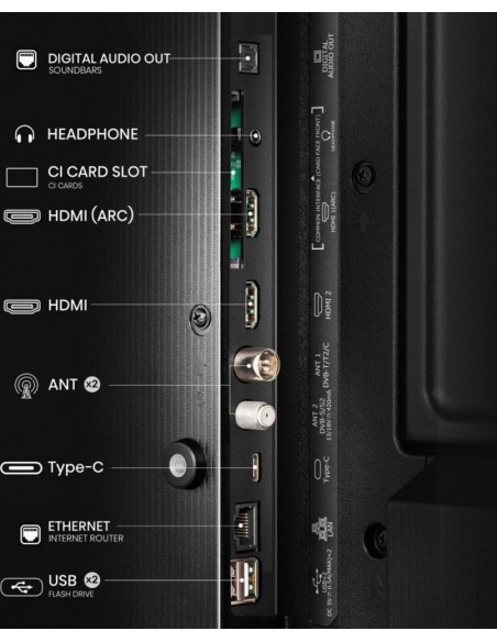 TV LED - HISENSE 32A5NQ, 32", VIDAA,...