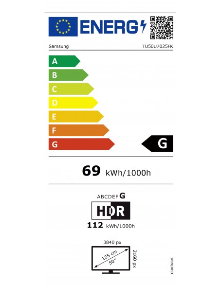 TV LED - SAMSUNG TU50U7025FKXXC, 50",...
