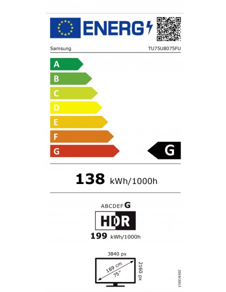 TV LED - SAMSUNG TU75U8075FUXXC, 75",...