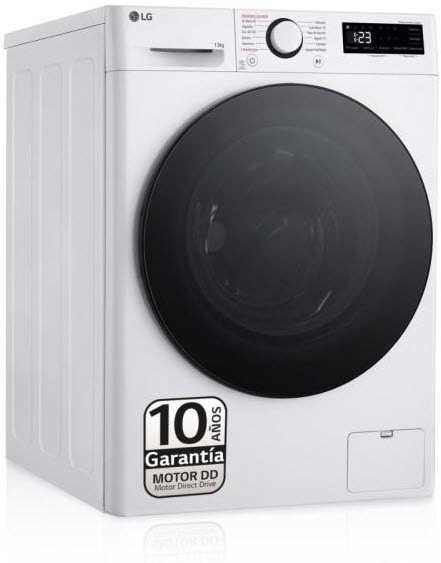 LG – Lavadora LG 13 kg / 1400 rpm, inteligencia artificial, TurboWash 360 – F4WR6013AGW.