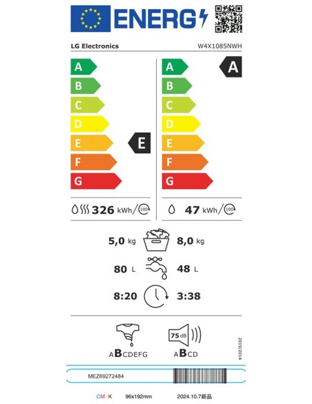 Lavadora Secadora - LG W4X1085NWH,... Lavadora Secadora - LG W4X1085NWH,...