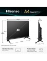 TV LED - HISENSE 40A4Q, 40", Full HD, Smart TV TV LED - HISENSE 40A4Q, 40", Full HD, Smart TV
