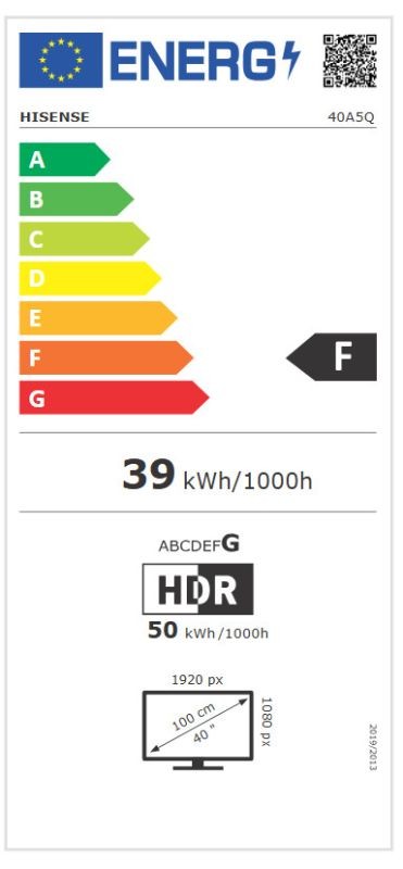 Etiqueta de Eficiencia Energética - 40A5Q