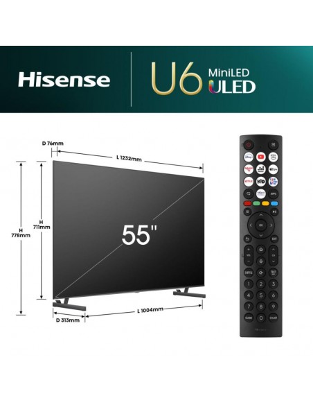 TV ULED - HISENSE 55U6NQ, 55", 4K... TV ULED - HISENSE 55U6NQ, 55", 4K...