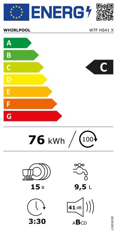 Etiqueta de Eficiencia Energética - W7FHS41X
