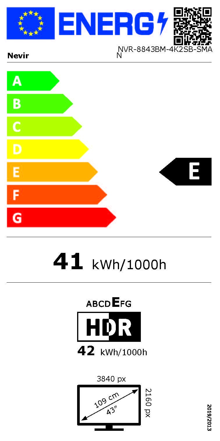 Etiqueta de Eficiencia Energética - NVR8843BM4K2SB