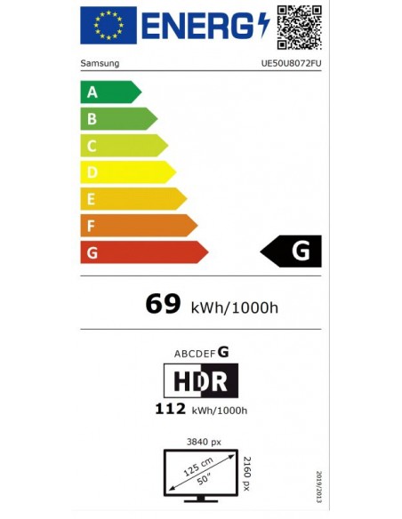 TV LED - SAMSUNG UE50U8072FUXXH, 50",...