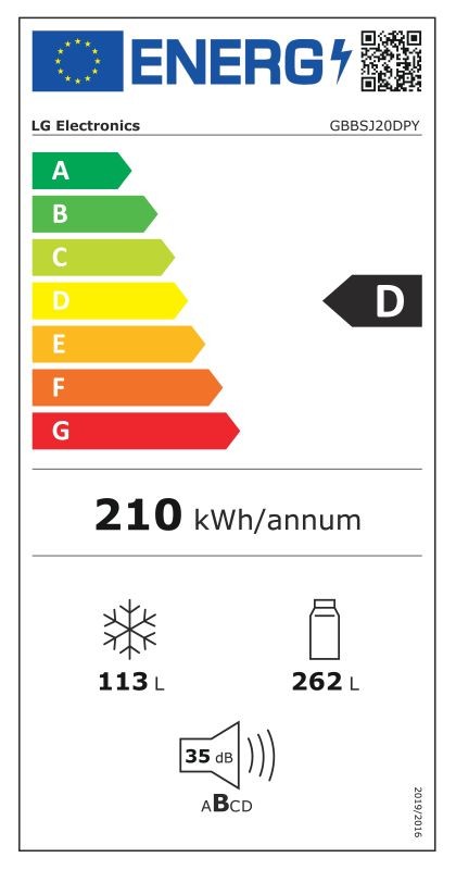 Etiqueta de Eficiencia Energética - 13GBBSJ20DPY