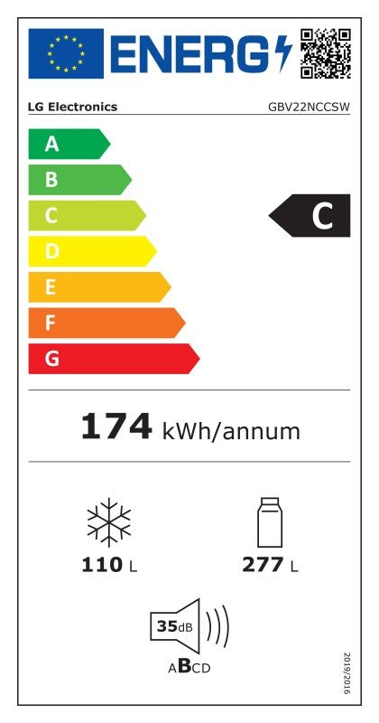 Etiqueta de Eficiencia Energética - GBV22NCC5W