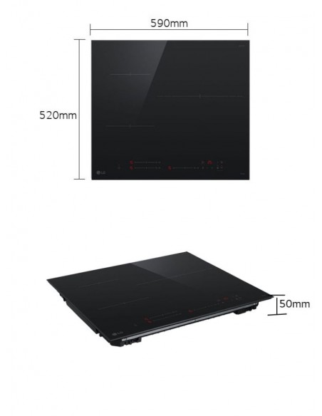 Placa Inducción - LG CI5Z2421BN, 3...