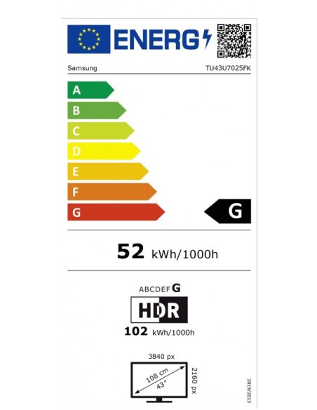 TV LED - SAMSUNG TU43U7025FKXXC, 43",...