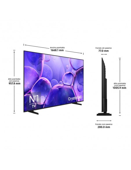 TV LED - SAMSUNG TU75U8075FUXXC, 75",...