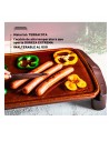 Plancha de Asar -  Jata  GR559, 1.600 W, Terracota, 46x28 cm