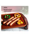 Plancha de Asar -  Jata  GR559, 1.600 W, Terracota, 46x28 cm