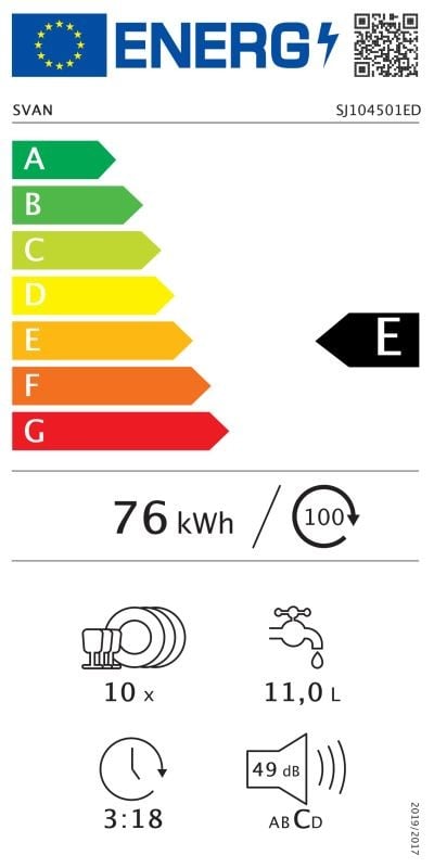 Etiqueta de Eficiencia Energética - SJ104501ED