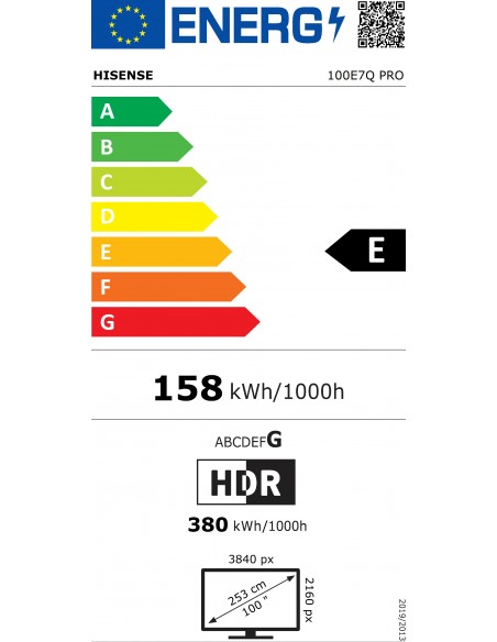 TV LED - HISENSE 100E7Q Pro, 100",...