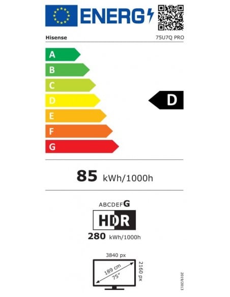 TV LED - HISENSE 75U7QPRO, 75", 4K...