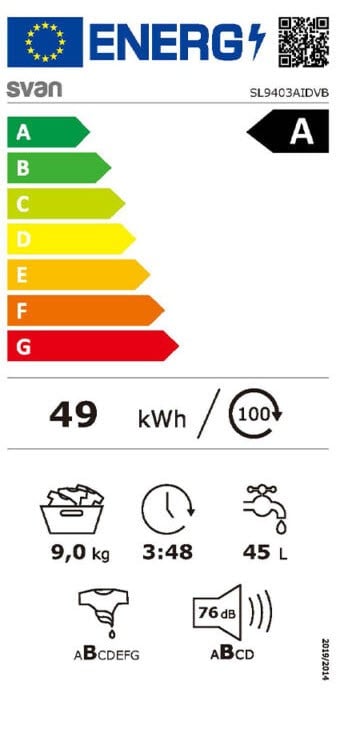 Etiqueta de Eficiencia Energética - SL9403AIDVB
