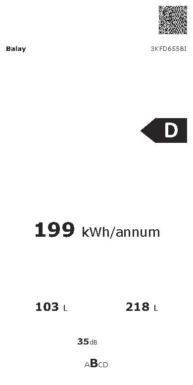 Etiqueta de Eficiencia Energética - 3KFD655BI