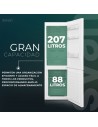 Congelador Libre Instalación - SVAN SCV185601ENFDX, Inox, Altura 1.85 m, Eficiencia E
