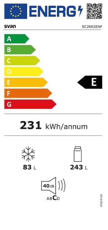 Etiqueta de Eficiencia Energética - SC2602ENF