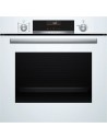 Horno Multifunción - BOSCH HBG536EW4, Cristal Blanco, 71L, EasyClean