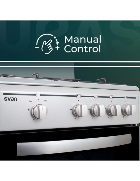 Cocina Gas Butano - SVAN SKG4501X, 4...