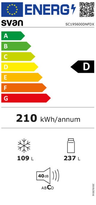 Etiqueta de Eficiencia Energética - SC195600DNFDX