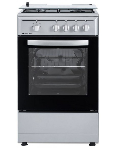 Cocina Gas - ASPES AKG4501X, Inox, 4...