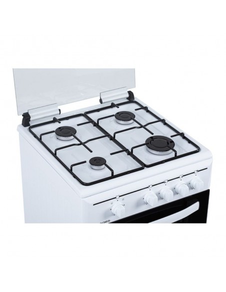 Cocina Gas - ASPES AKG4501, Blanco, 4...