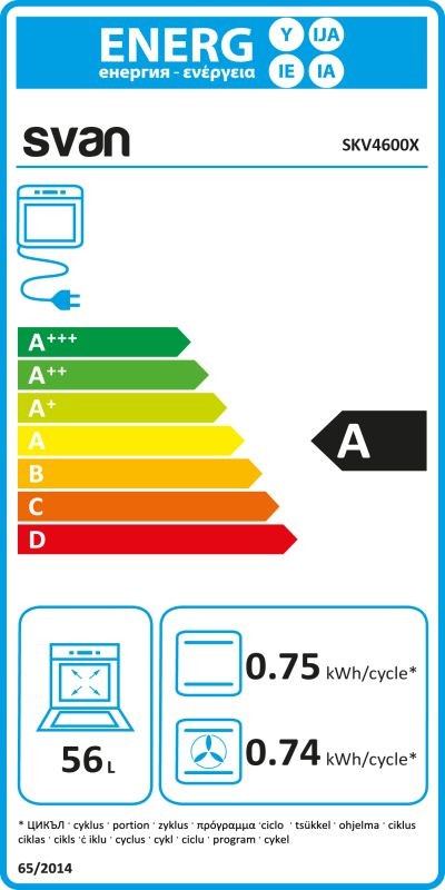 Etiqueta de Eficiencia Energética - SKV4600X